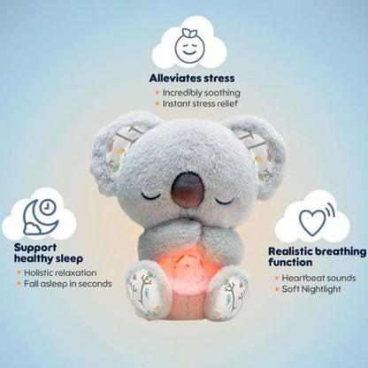 1Pc Evoraco Breathing Koala Plush - Soothing Stuffed Animal W/ Heartbeat, Anxiety Relief Gift for Birthday & Christmas