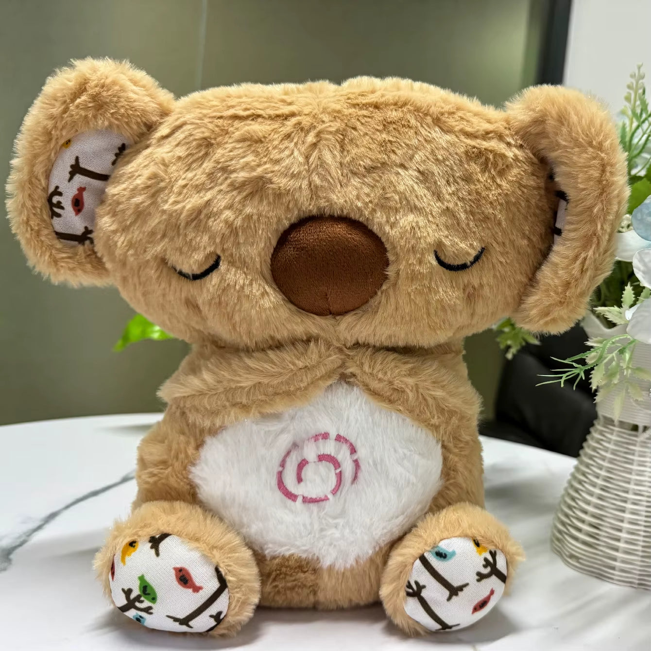 1Pc Evoraco Breathing Koala Plush - Soothing Stuffed Animal W/ Heartbeat, Anxiety Relief Gift for Birthday & Christmas